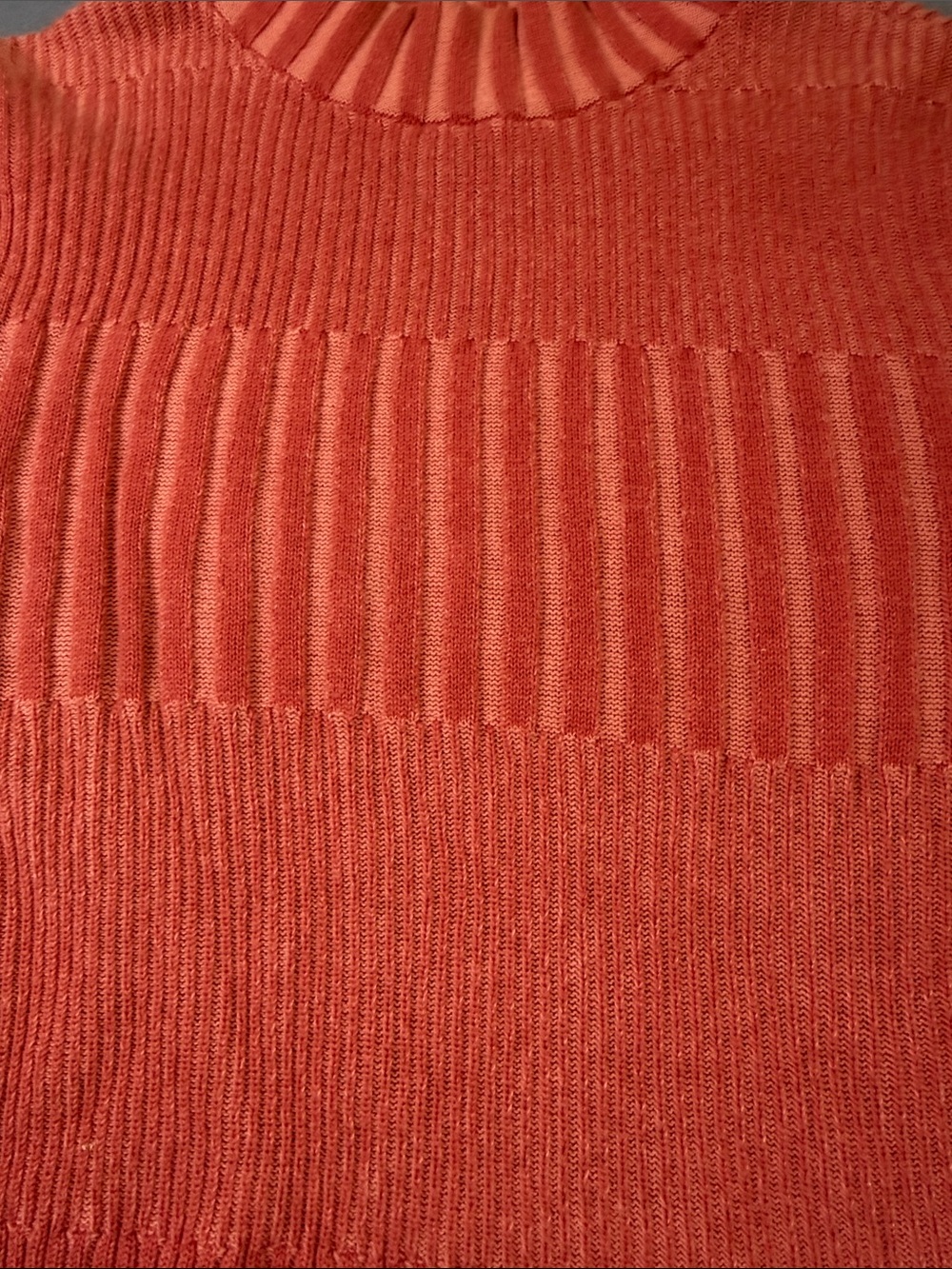 American Eagle Small Soft Ribbed Mock Neck Sweater - Color Rust - Picture 2 of 6